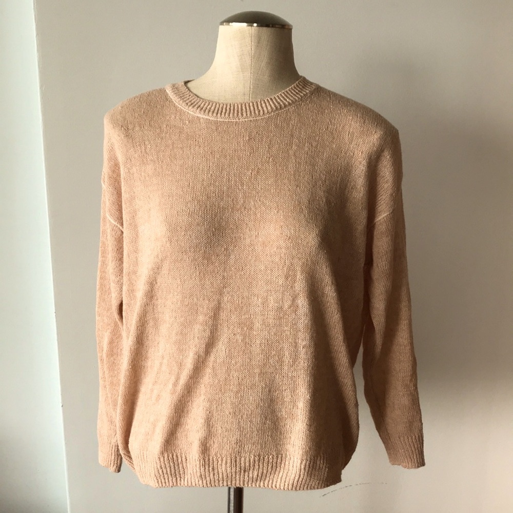 Peachy small Roots crew neck sweater